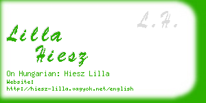 lilla hiesz business card